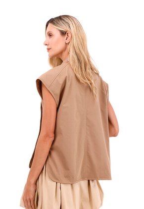 Chaleco Journey Toupe Mercedes Campuzano