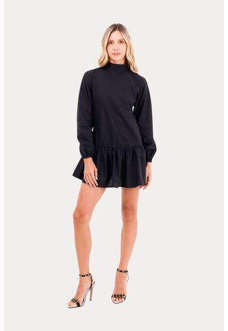 Vestido Corto Palace Negro Mercedes Campuzano Mercedes Campuzano