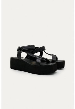 Sandalia Plataforma Ali Negro Mercedes Campuzano