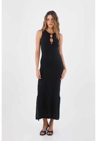 Vestido Largo Toscana Negro Mercedes Campuzano Mercedes Campuzano