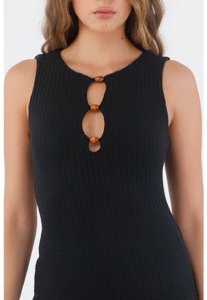 Vestido Largo Toscana Negro Mercedes Campuzano