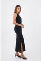 Vestido Largo Toscana Negro Mercedes Campuzano de Mercedes Campuzano