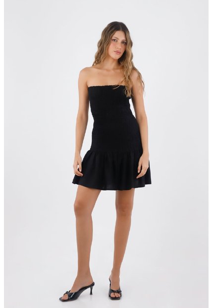 Vestido Corto Dafne Negro Mercedes Campuzano