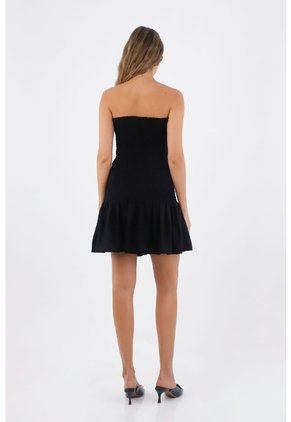 Vestido Corto Dafne Negro Mercedes Campuzano