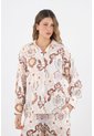 Camisa Alice Estampado Marfil Mercedes Campuzano de Mercedes Campuzano