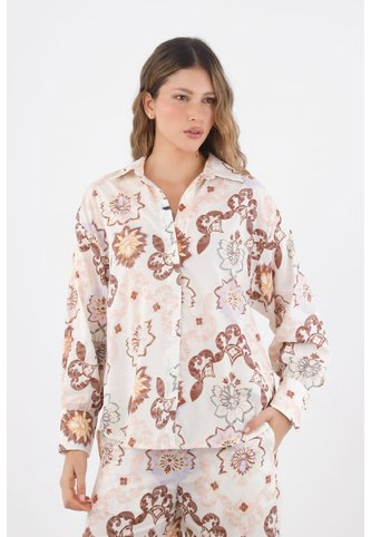Camisa Alice Estampado Marfil Mercedes Campuzano Mercedes Campuzano