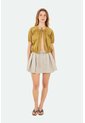 Falda Corta Altea Beige Mercedes Campuzano de Mercedes Campuzano