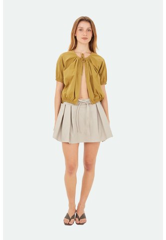 Falda Corta Altea Beige Mercedes Campuzano Mercedes Campuzano