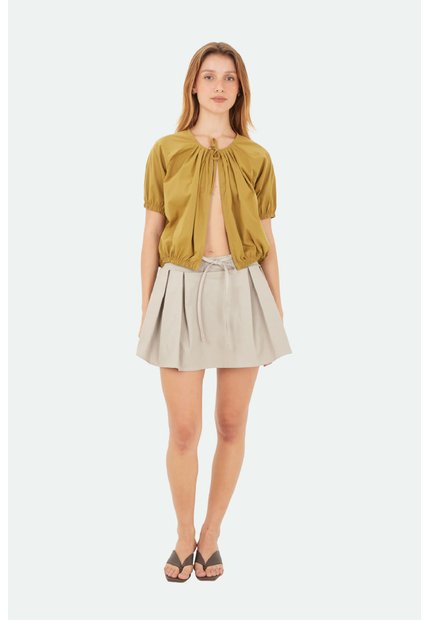 Falda Corta Altea Beige Mercedes Campuzano