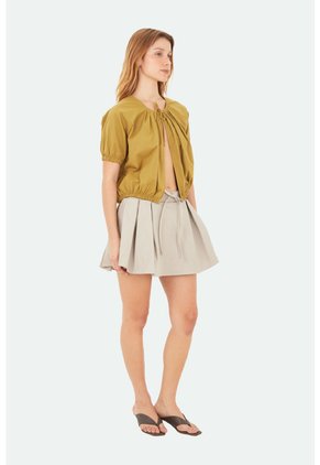 Falda Corta Altea Beige Mercedes Campuzano