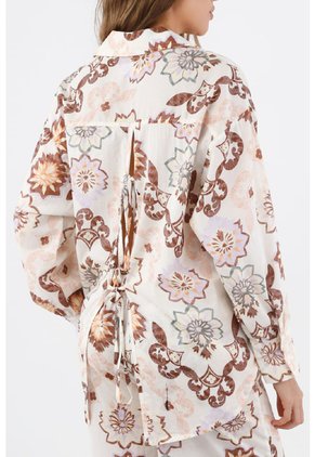 Camisa Alice Estampado Marfil Mercedes Campuzano