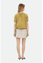 Falda Corta Altea Beige Mercedes Campuzano de Mercedes Campuzano