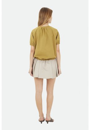 Falda Corta Altea Beige Mercedes Campuzano