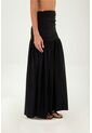 Falda Larga Claudine Negro Mercedes Campuzano de Mercedes Campuzano