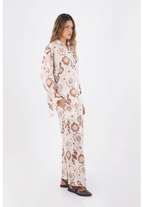 Camisa Alice Estampado Marfil Mercedes Campuzano