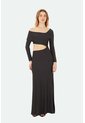 Vestido Largo Lumi Negro Mercedes Campuzano de Mercedes Campuzano