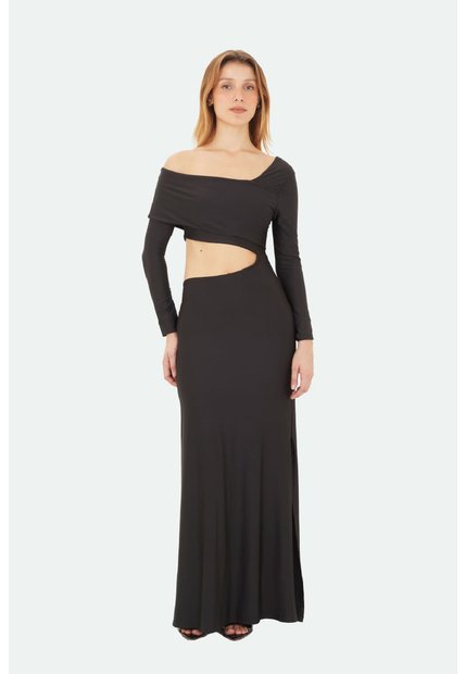 Vestido Largo Lumi Negro Mercedes Campuzano