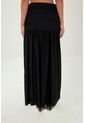 Falda Larga Claudine Negro Mercedes Campuzano de Mercedes Campuzano