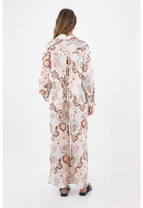 Camisa Alice Estampado Marfil Mercedes Campuzano