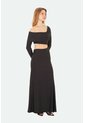 Vestido Largo Lumi Negro Mercedes Campuzano de Mercedes Campuzano