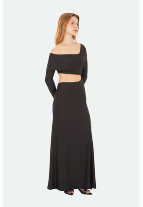 Vestido Largo Lumi Negro Mercedes Campuzano