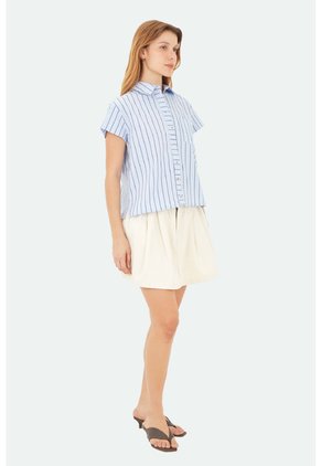 Falda Corta Bri Beige Mercedes Campuzano