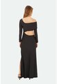 Vestido Largo Lumi Negro Mercedes Campuzano de Mercedes Campuzano