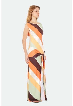 Vestido Largo Capri Multicolor Mercedes Campuzano