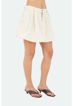 Falda Corta Bri Beige Mercedes Campuzano