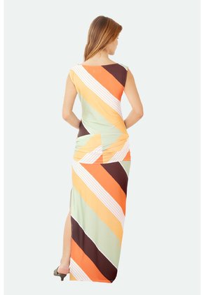 Vestido Largo Capri Multicolor Mercedes Campuzano