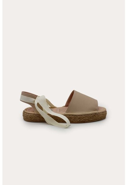 Spadrilla Plana Elena Beige Mercedes Campuzano
