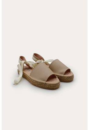 Spadrilla Plana Elena Beige Mercedes Campuzano