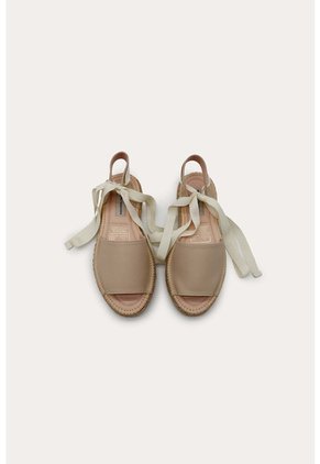 Spadrilla Plana Elena Beige Mercedes Campuzano