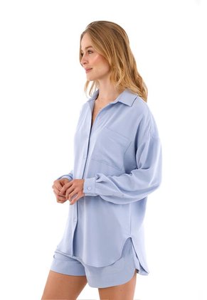 Camisa Olivia Azul Claro Mercedes Campuzano