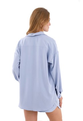 Camisa Olivia Azul Claro Mercedes Campuzano