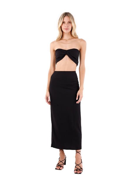 Falda Larga Ecos Negro Mercedes Campuzano