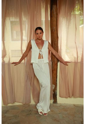 Falda Larga Brigitte Marfil Mercedes Campuzano