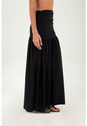 Falda Larga Claudine Negro Mercedes Campuzano