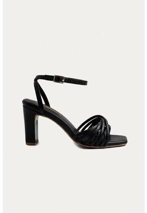 Sandalia Tacon Amber Negro Mercedes Campuzano