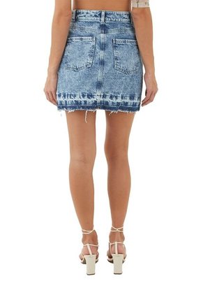 Falda Corta Salma Azul Mercedes Campuzano