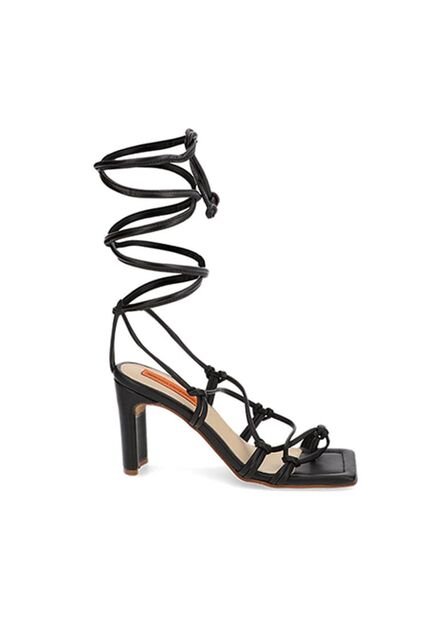 Sandalia Tacón Amelia Negro Mercedes Campuzano