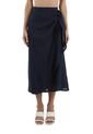 Falda Larga Giselle Azul Oscuro Mercedes Campuzano de Mercedes Campuzano