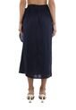 Falda Larga Giselle Azul Oscuro Mercedes Campuzano de Mercedes Campuzano