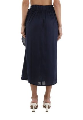 Falda Larga Giselle Azul Oscuro Mercedes Campuzano