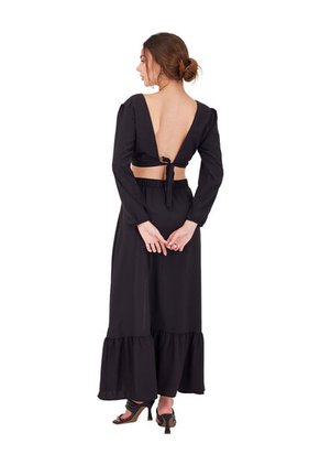 Vestido Largo Reverie Negro Mercedes Campuzano