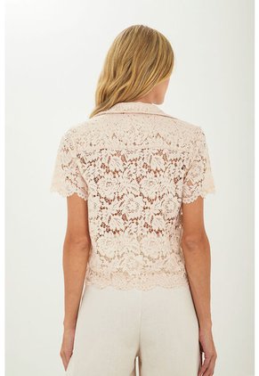 Camisa Steph Beige Mercedes Campuzano