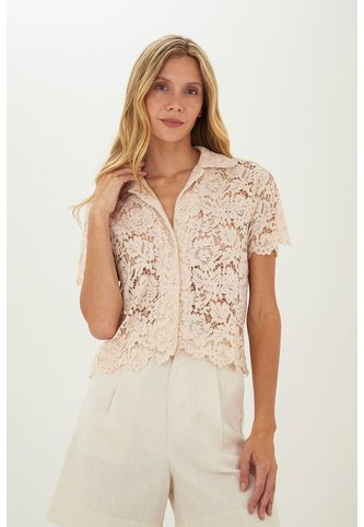Camisa Steph Beige Mercedes Campuzano Mercedes Campuzano