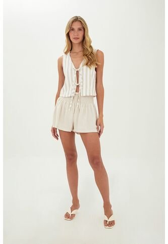 Short Fiora Beige Mercedes Campuzano Mercedes Campuzano