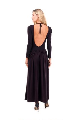 Vestido Largo Well Negro Mercedes Campuzano