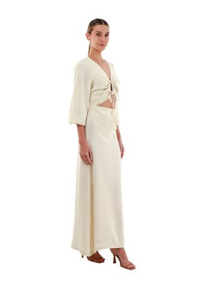 Vestido Largo Angelina Marfil Mercedes Campuzano